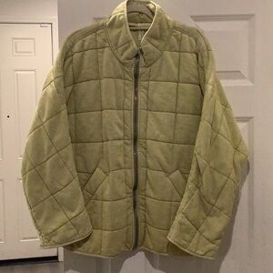 Free People, Large, Dolman quilted  oversized jacket, color-hay